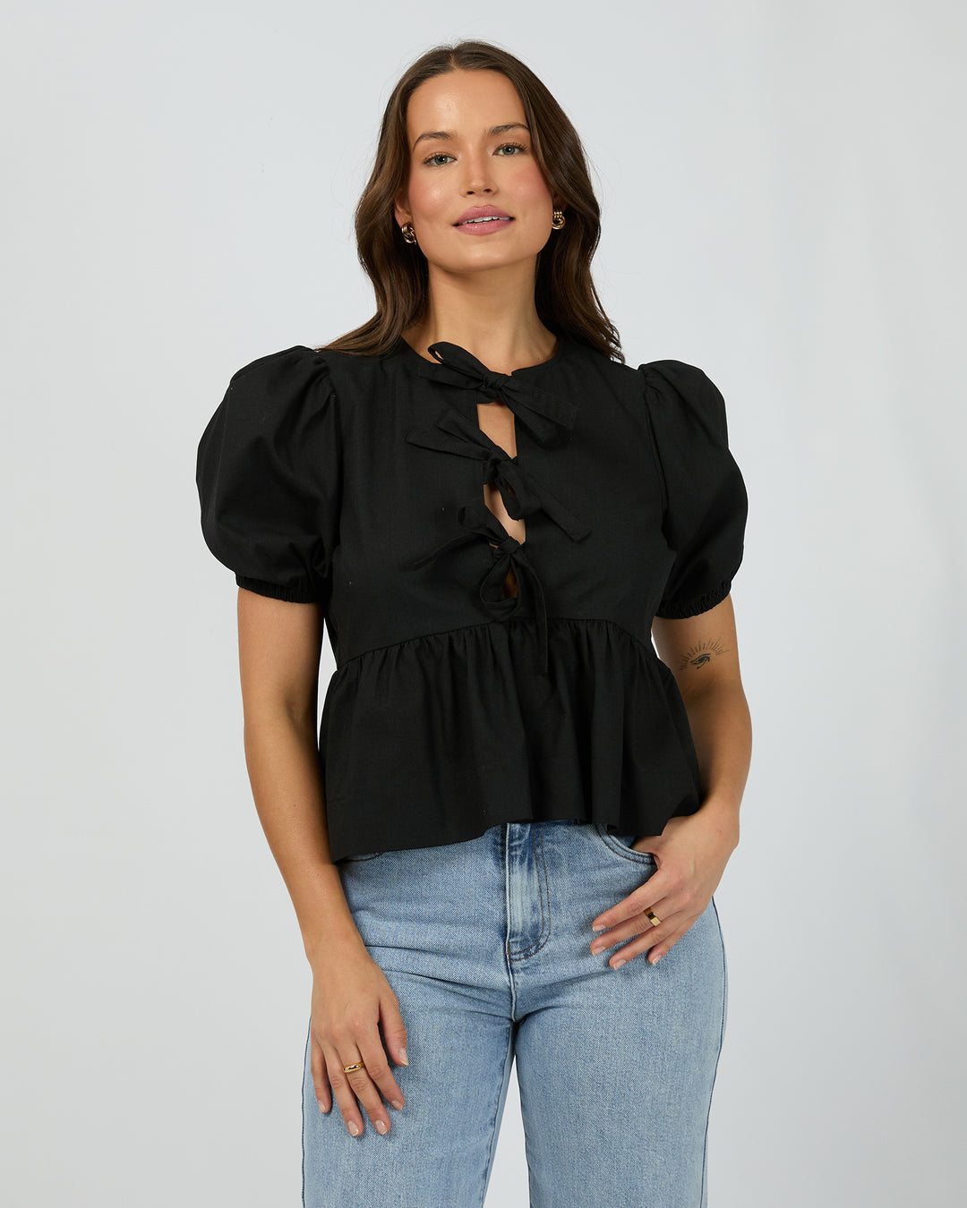 Silent Theory | Aftersun Linen Top - Black
