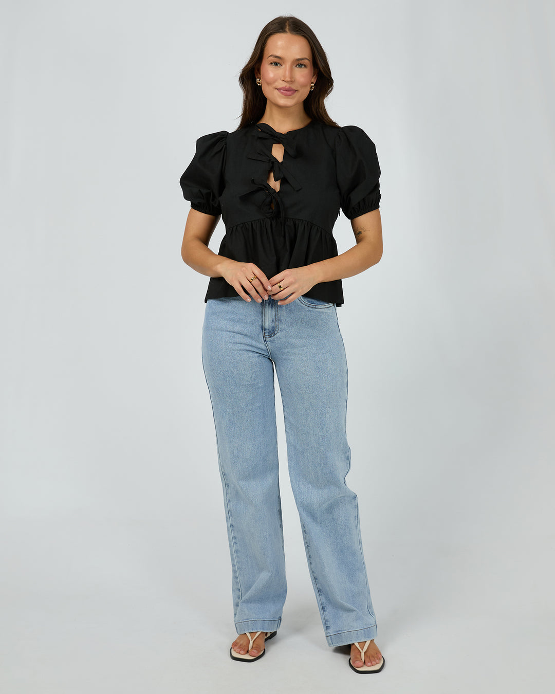 Silent Theory | Aftersun Linen Top - Black