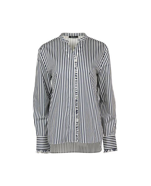 Shirt V Neck Ruffle Trim