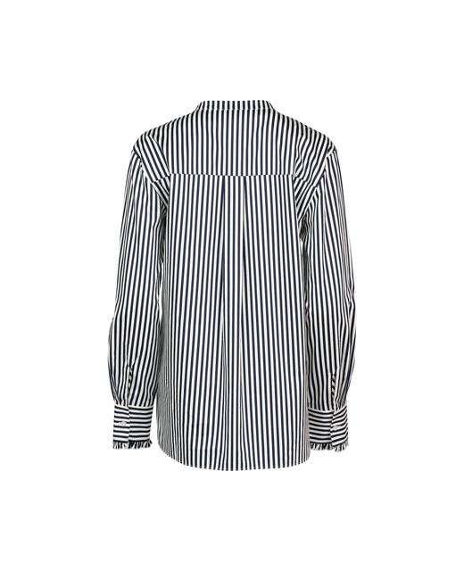 Shirt V Neck Ruffle Trim