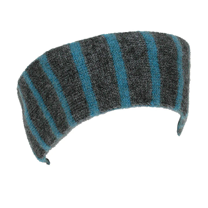 REVERSIBLE Headband Teal/Silver