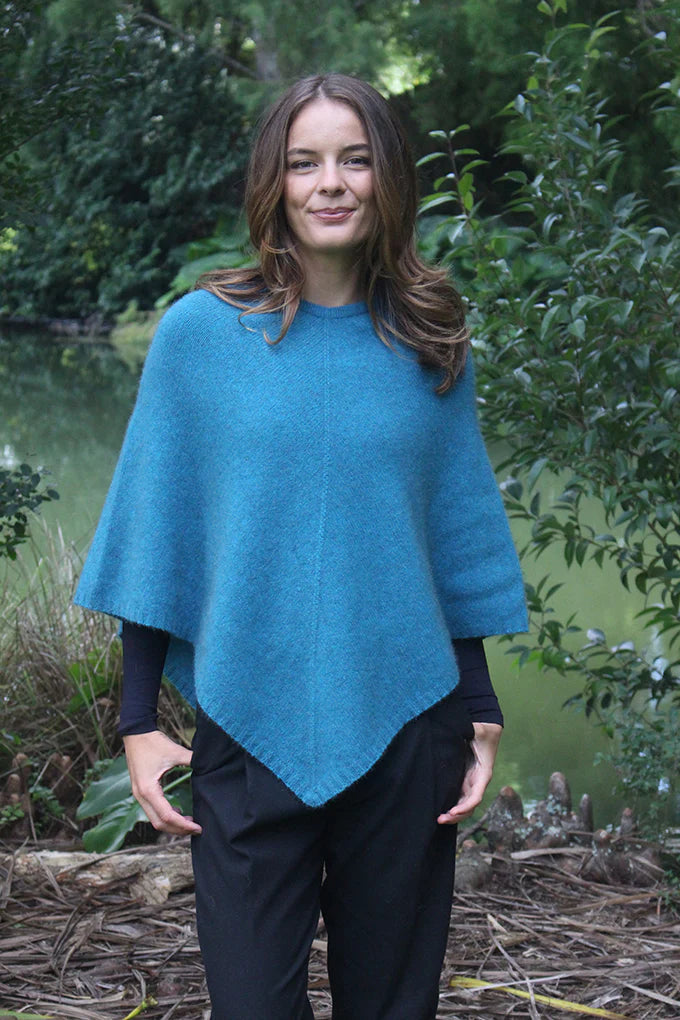 Poncho Plain Teal