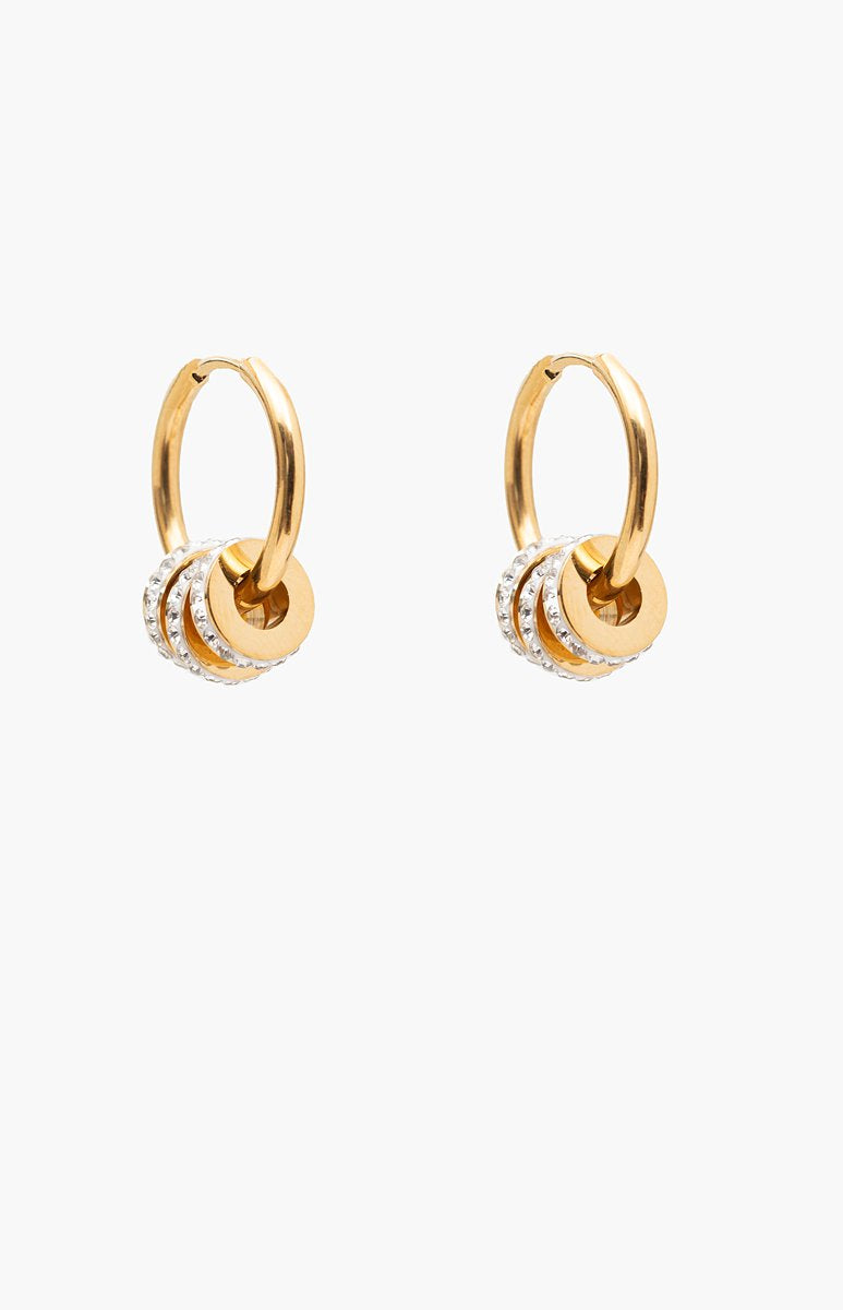 Runaway Hoop Earring Diamante Rings
