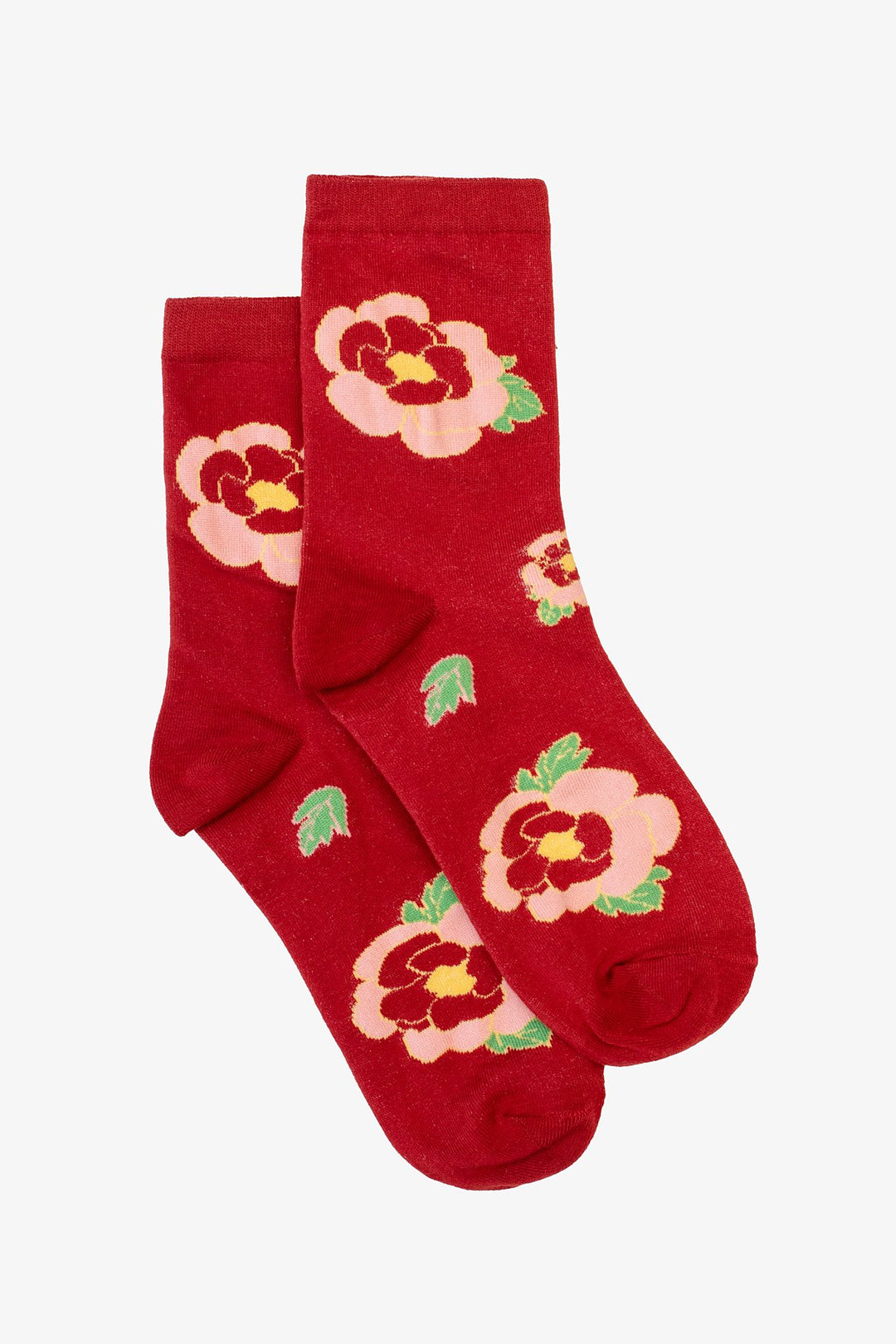 Red Hybrid Rose Sock