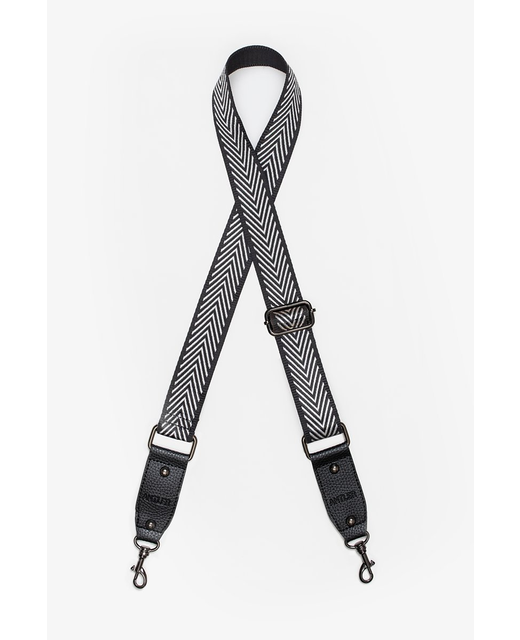 Bag Strap Silver Arrows Black