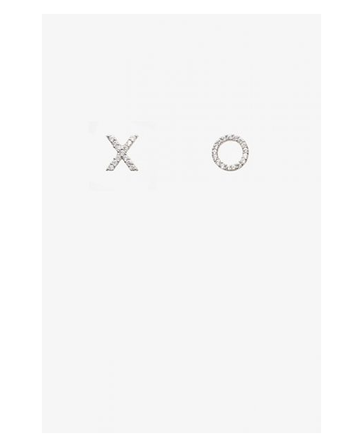 Diamante X O Earring Silver