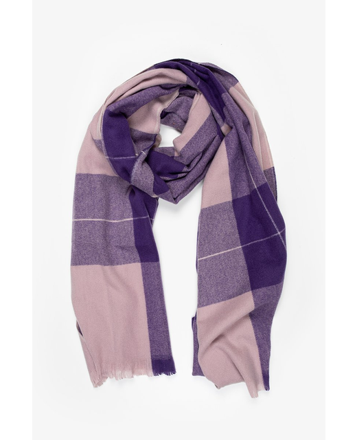 Checked Scarf Lilac