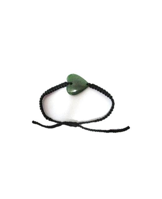 Bracelet NZ Jade Heart - Adjustable