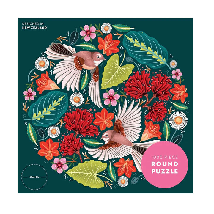 Chirpy Fantails Round 1000 Piece Puzzle