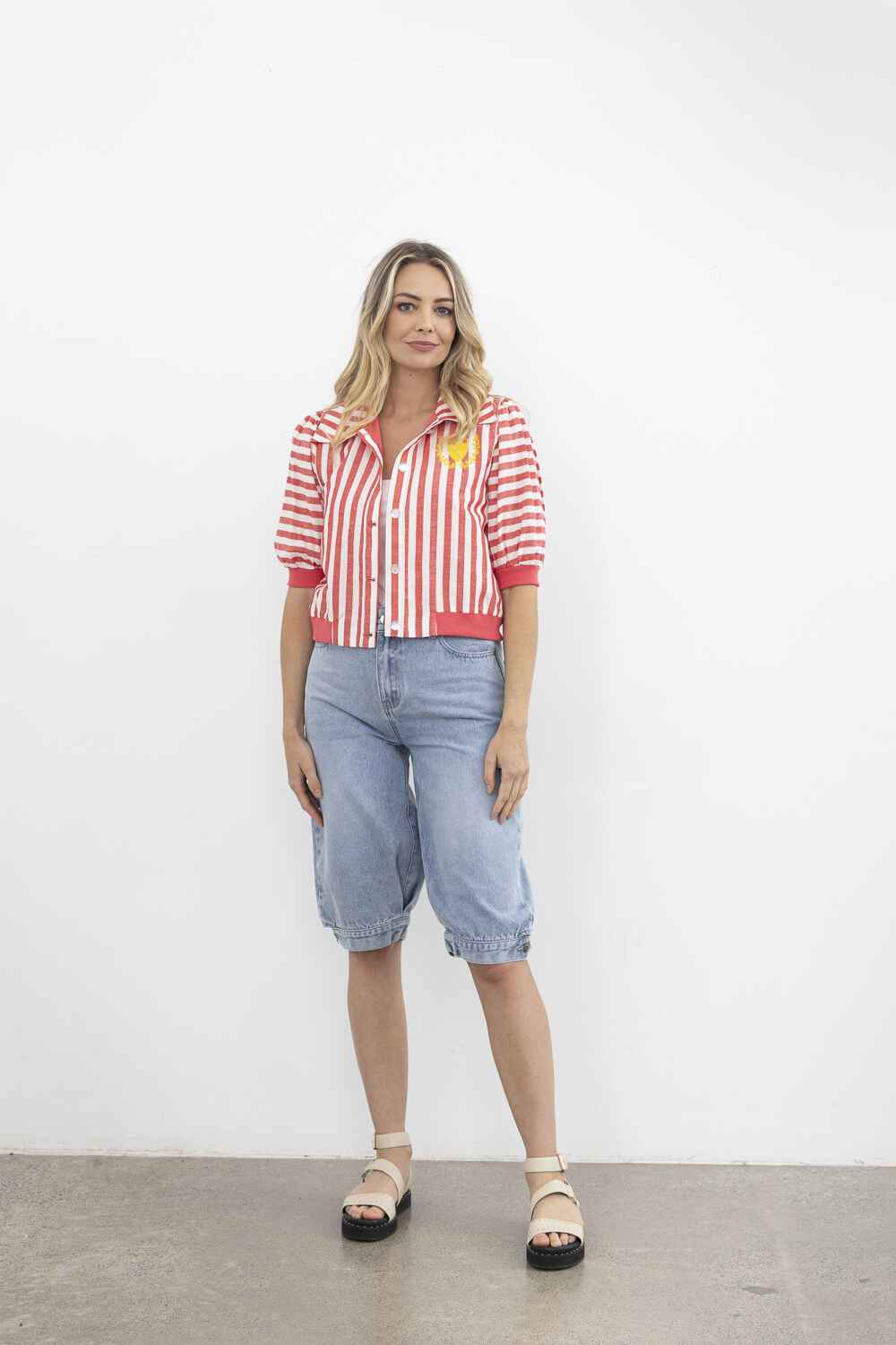 MRS MOSS | Dafni Bomber - Red Stripe