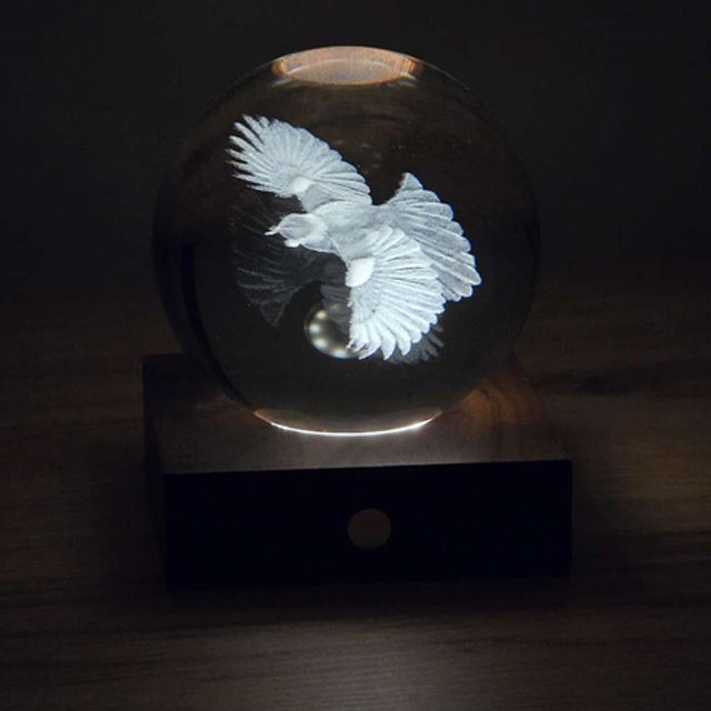 Tui 3D Laser Engraved Light