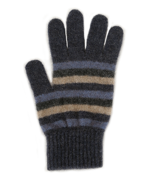 Multi-Striped Possum Merino Gloves