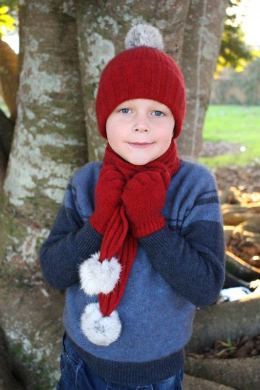 Child's Possum Merino Cottontail Scarf