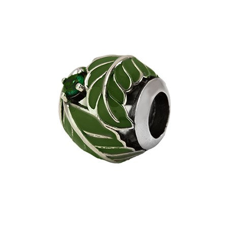 Charm Remembrance Fern - Enamel and Silver