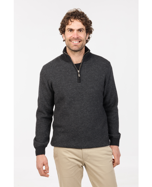 Sweater Textured Half Zip