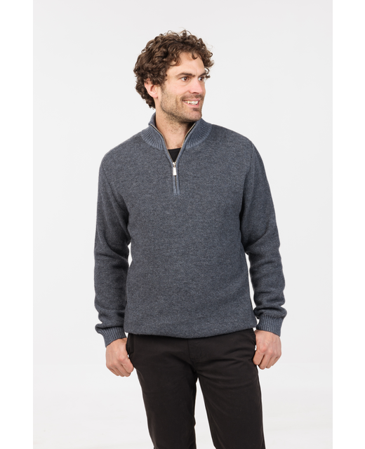 Sweater Textured Half Zip