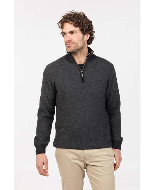 Sweater Textured Half Zip