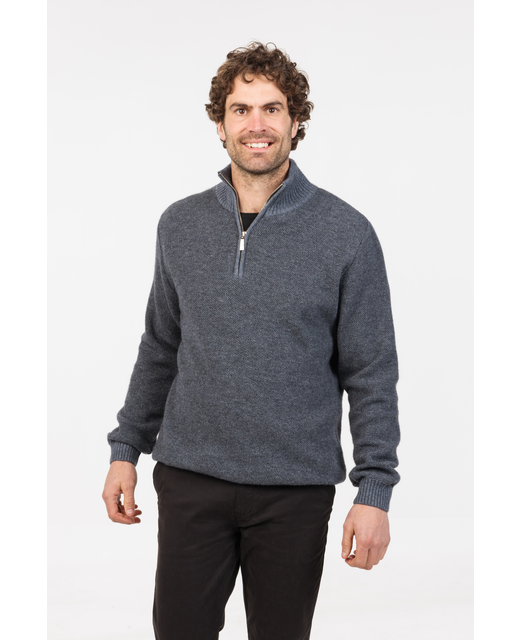Sweater Textured Half Zip