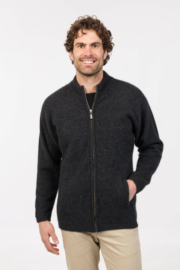 Possum Merino Mens Felted Zip Jacket