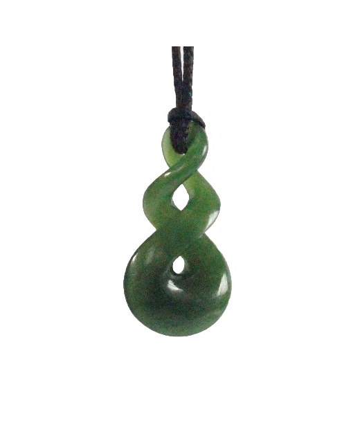 Pendant NZ Jade Twist Double Small 35mm
