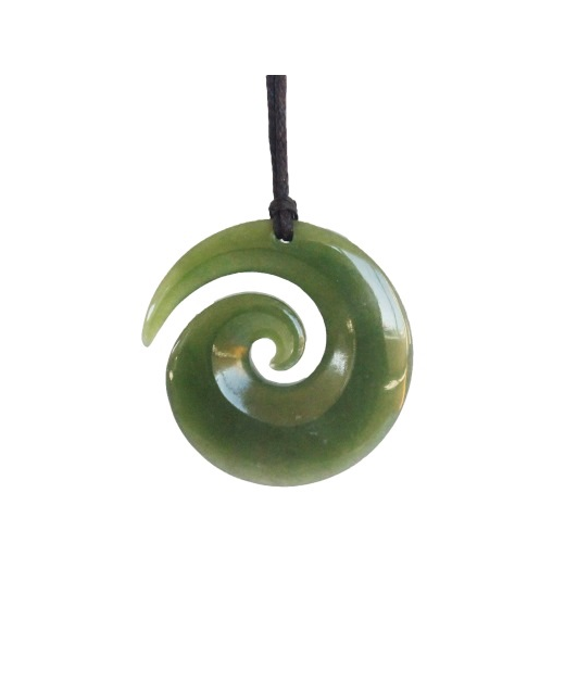Pendant NZ Jade Koru Medium Open 32mm