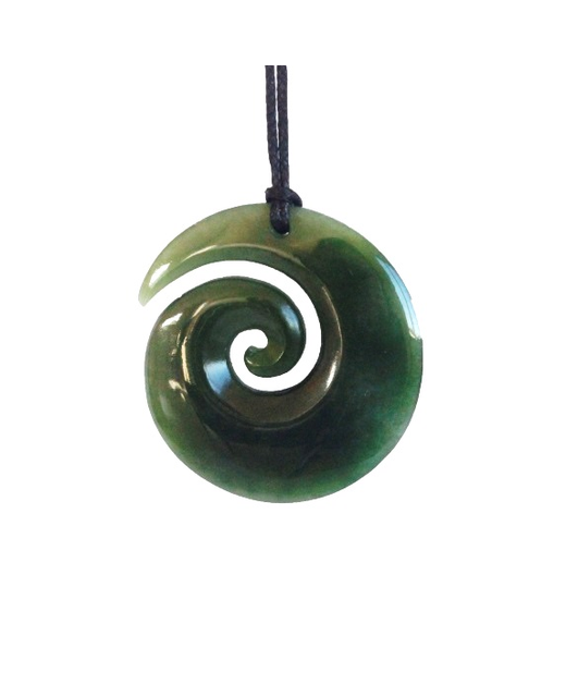 NZ Jade Koru Pendant 45mm