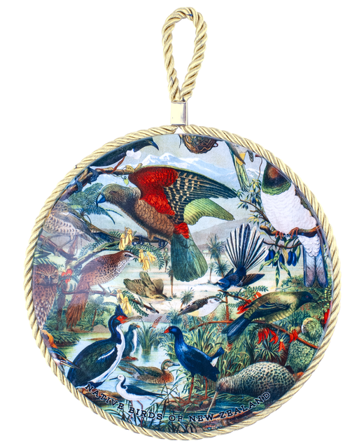 Pot Coaster Native Birds - Ceramic