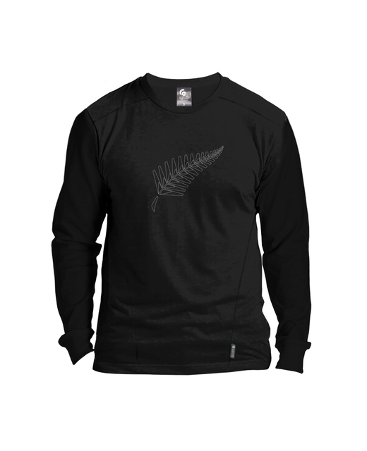 T/Shirt LS Merino Silver Fern NZ MADE