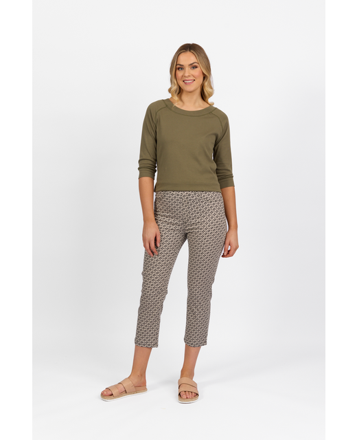 Printed Lightweight Slim Leg Pant