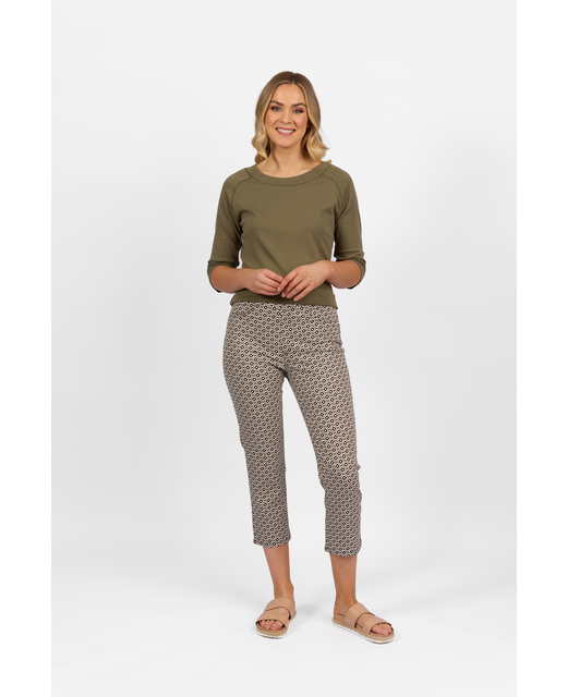Printed Lightweight Slim Leg Pant