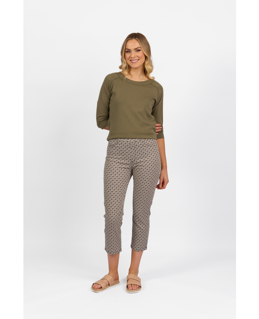 Printed Lightweight Slim Leg Pant
