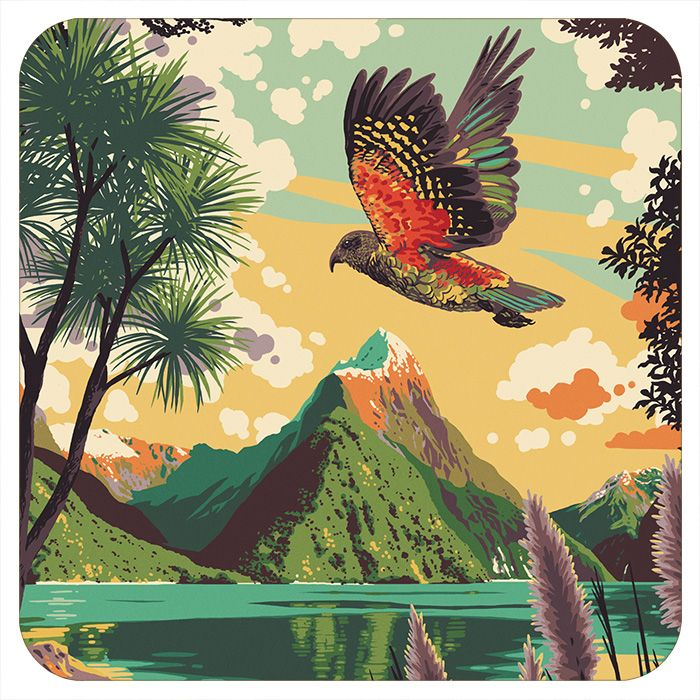 Milford Sound Coaster (w/ Kea)