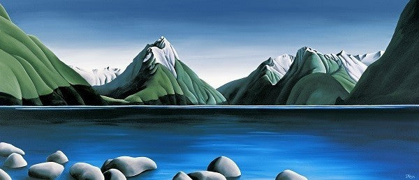 Mitre Peak, Milford Sound in White Frame