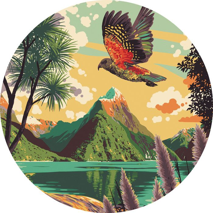 Milford Sound Placemat (w/ Kea)