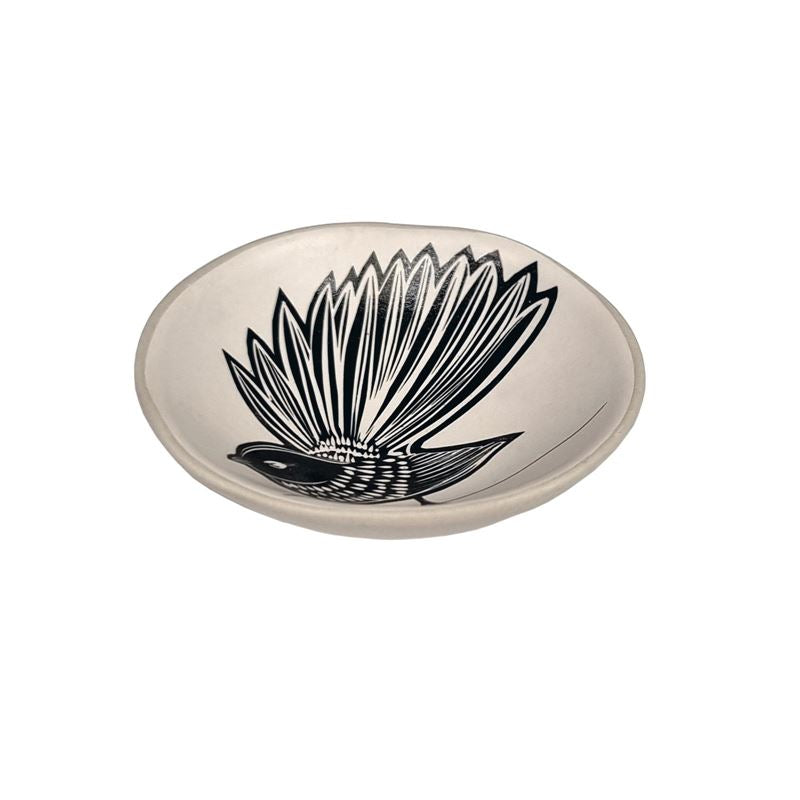 Bowl 7cm Piwakawaka Black and White