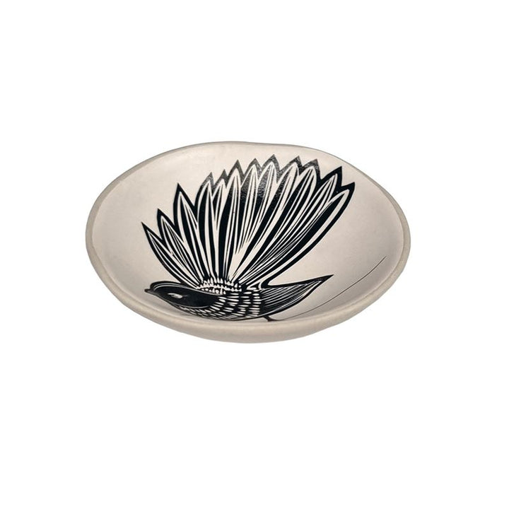 Bowl 7cm Piwakawaka Black and White
