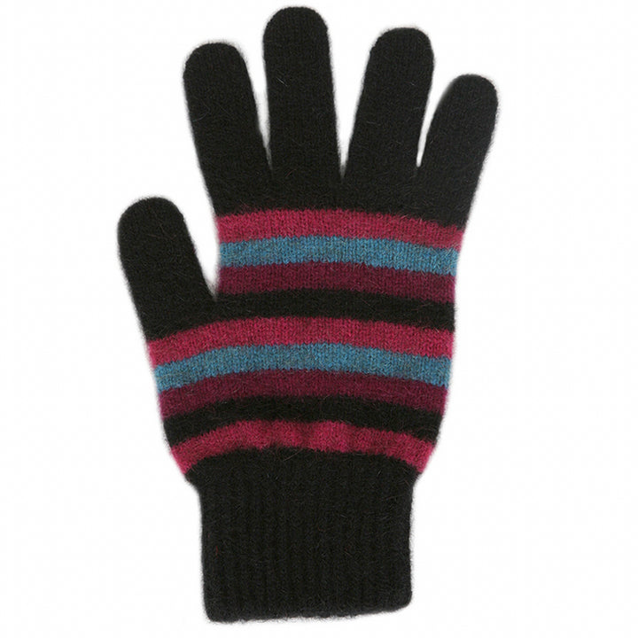 Multi-Striped Possum Merino Gloves