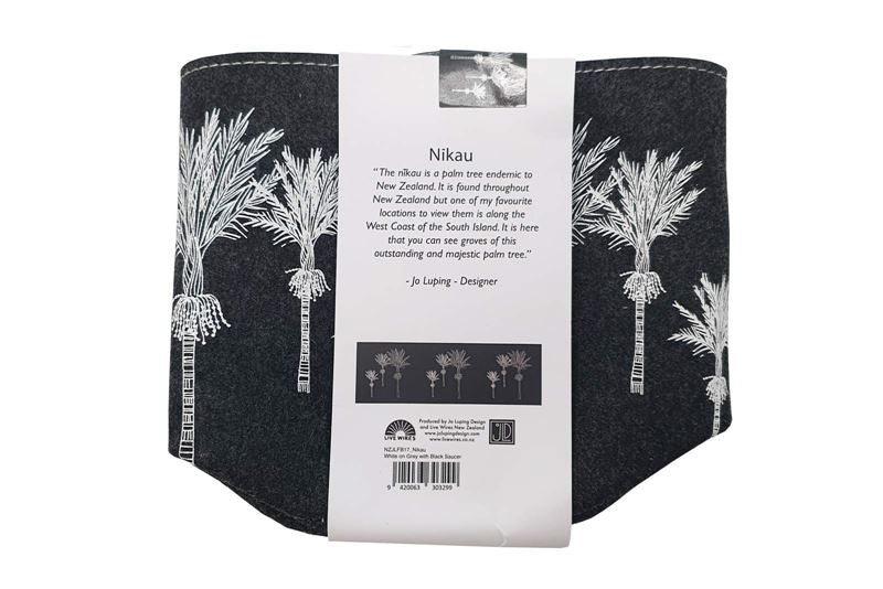 Growbag Nikau White on Dark Grey