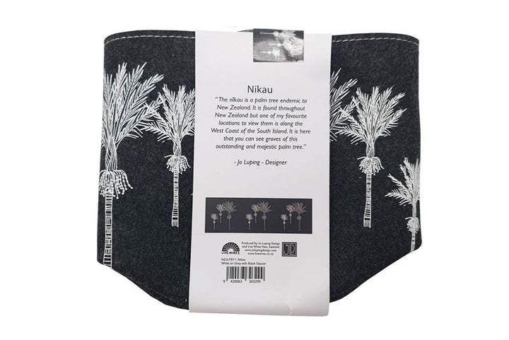 Growbag Nikau White on Dark Grey
