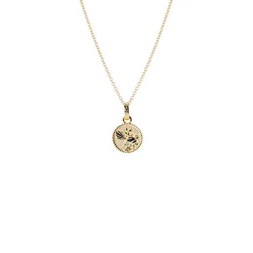 Fantail Coin Necklace (Friendly) - Gold
