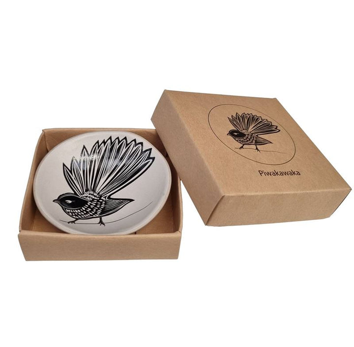 Bowl 7cm Piwakawaka Black and White