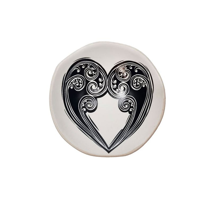 Bowl 7cm Aroha Fern Black and White