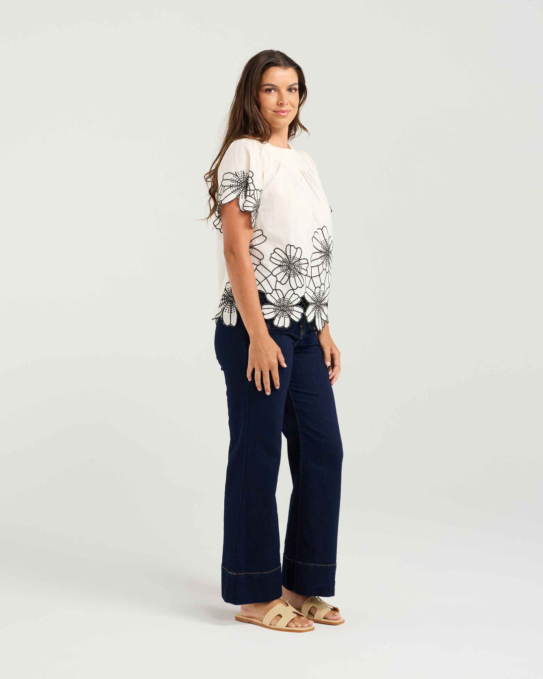 NMBR ROSE | Daisy Blouse - Cream Black