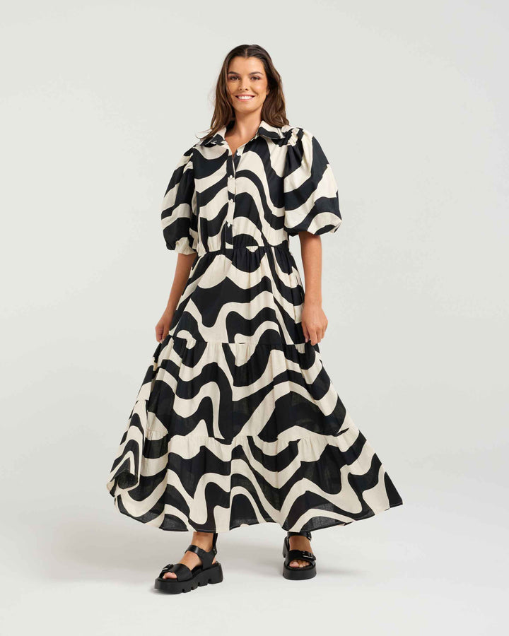 NMBR ROSE | Amber Dress - Truffle Print