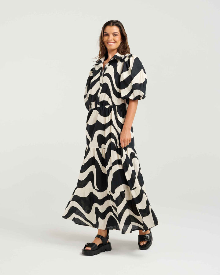 NMBR ROSE | Amber Dress - Truffle Print