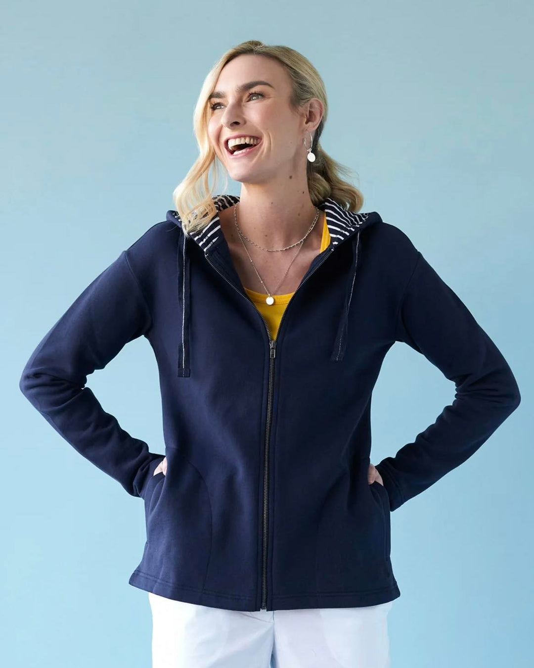 Charlie Jane | Cardrona Zip Sweat - Blue