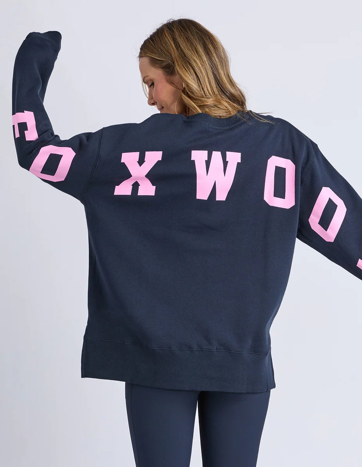 Foxwood | Interval Crew - Navy/Neon Pink