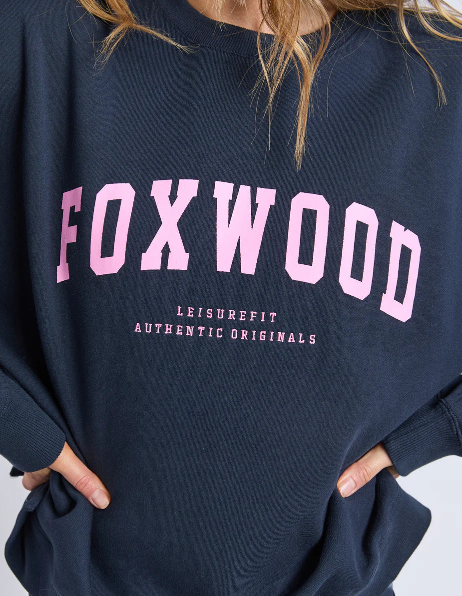 Foxwood | Interval Crew - Navy/Neon Pink