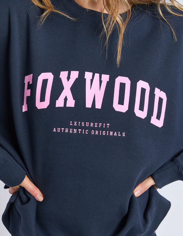 Foxwood | Interval Crew - Navy/Neon Pink