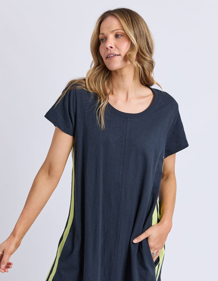 Foxwood | Recovery Dress - Navy and Neon Lemon